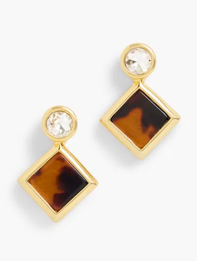 Talbots Geo Tortoiseshell Stud Earrings - Tort/gold - 001