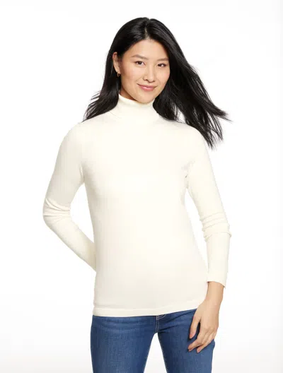Talbots Plus Size - Perfect Turtleneck - Ivory - 2x  In White