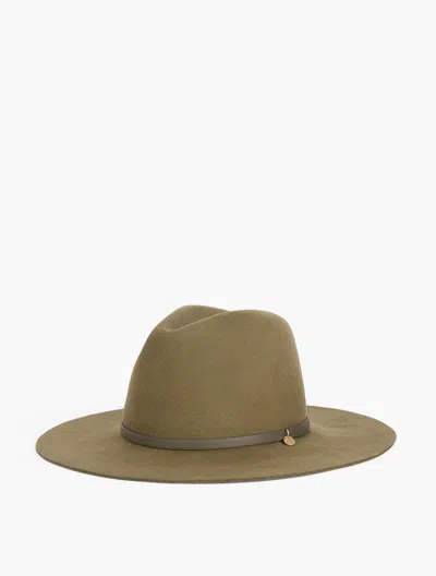 Talbots Wool Felt Fedora Hat - Oak Moss - Xs/s