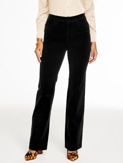 Talbots Plus Petite - Flare Leg Stretch Corduroy Pants - Black - 22  In Black
