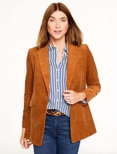 Talbots Plus Petite - Corduroy Blazer - Acorn Brown - 22  In Brown