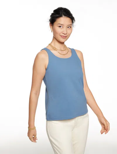 Talbots Plus Size - 180° Two-way Sleeveless Tank Top - Moonlight Blue - 3x  In Blue