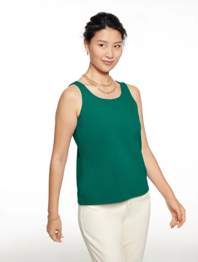 Talbots Plus Size - 180° Two-way Sleeveless Tank Top - Pine Grove - X  In Green