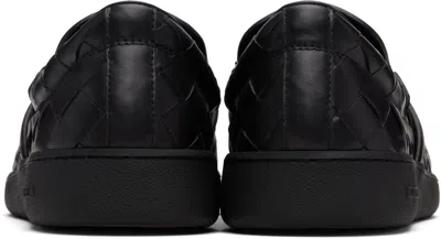 Bottega Veneta Black Calf Leather Sawyer Slip On Sneaker In Black
