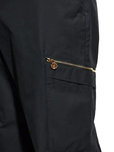 Versace Belt Loop Casual Pants In Black