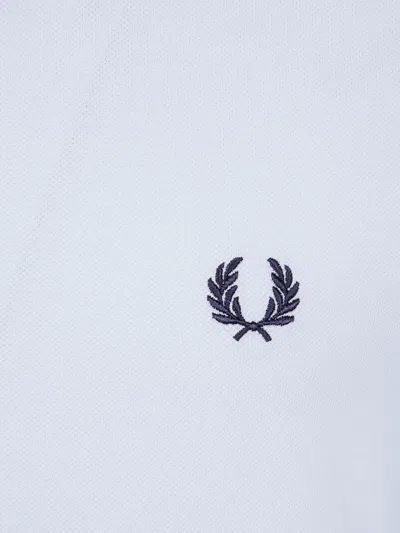 Fred Perry Laurel Wreath-embroidered Polo Shirt In Blue