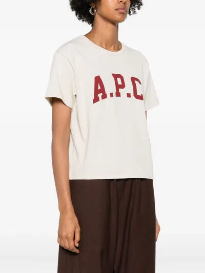 Apc Logo-print T-shirt In White