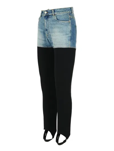 Coperni Dual-tone Organic Cotton Pants In Black