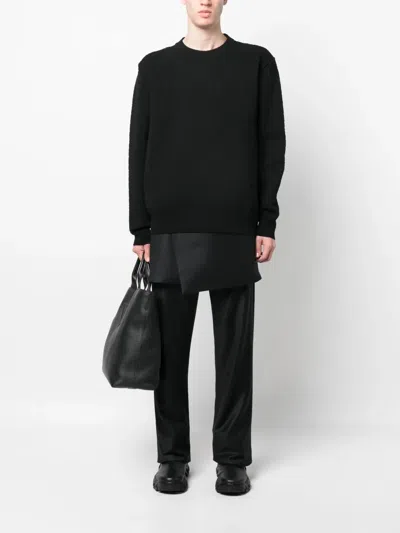Givenchy Wool-blend Jacquard Sweatshirt In Black