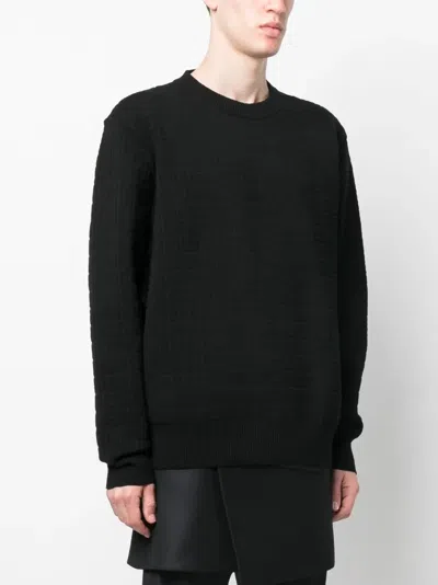 Givenchy Wool-blend Jacquard Sweatshirt In Black