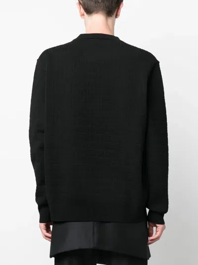 Givenchy Wool-blend Jacquard Sweatshirt In Black