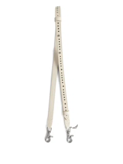 Zadig & Voltaire Overstudded Thin Bag Strap In White