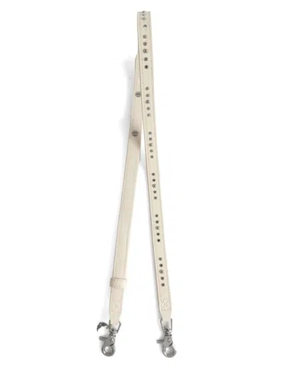 Zadig & Voltaire Overstudded Thin Bag Strap In White