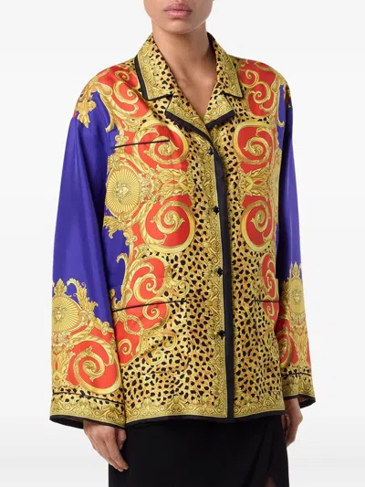 Versace Baroque-print Shirt In Multi