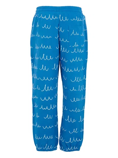Stella Mccartney Wave-print Drawstring Trousers In Multi