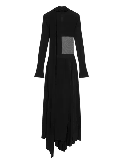 Blumarine Mesh-insert Dress In Black | ModeSens