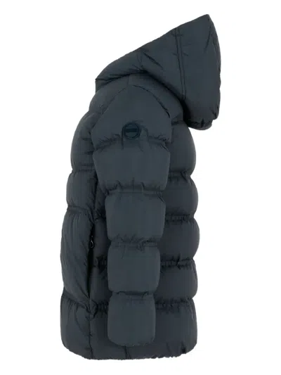 Colmar Blue Down Jacket For Kids With Logo In Blue
