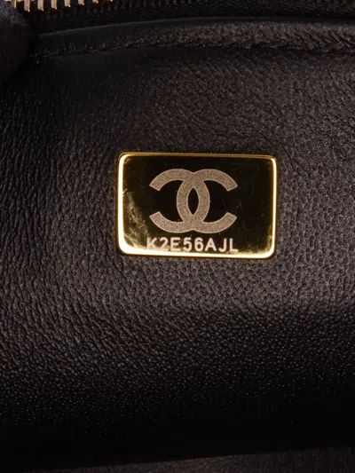 Pre-owned Chanel 2021-2025 Quilted Lambskin Trendy Cc Case Vanity Bag In Black