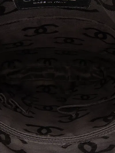 Pre-owned Chanel 2004-2005 Lambskin Cambon Ligne Crossbody Bag In Brown