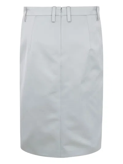 N°21 Satin Pencil Skirt In Neutral