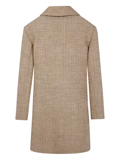 N°21 Single Breasted Coat In Neutral