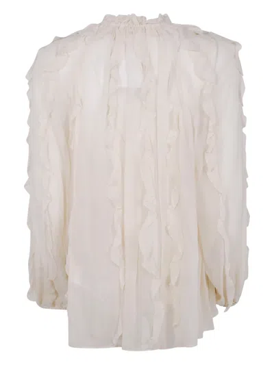 Zimmermann "frill" Billow Blouse In Pink
