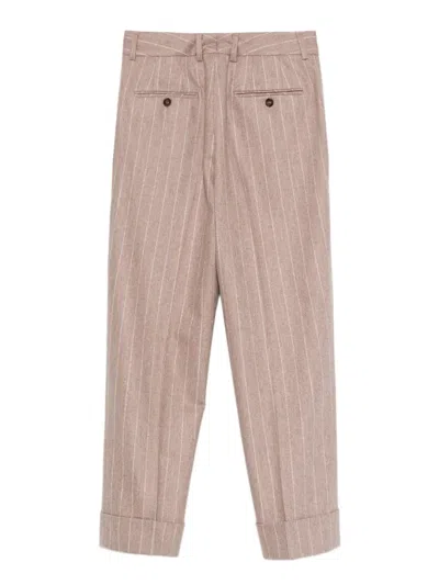 Incotex Tailored Trousers With Cuffed Hem And Pockets In Pink