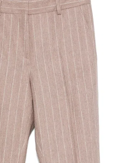 Incotex Tailored Trousers With Cuffed Hem And Pockets In Pink