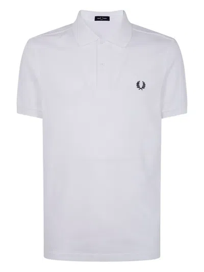 Fred Perry Laurel Wreath-embroidered Polo Shirt In White