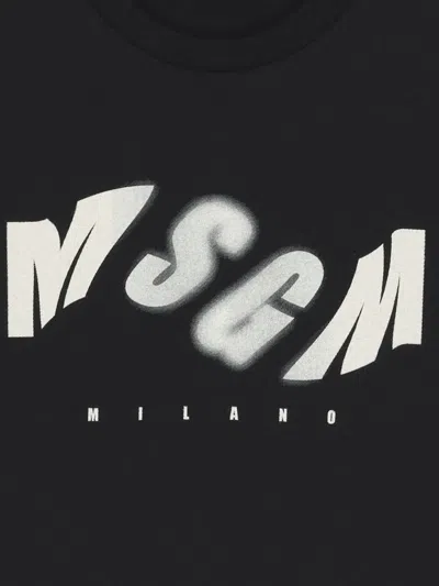 Msgm Logo-print T-shirt In Black