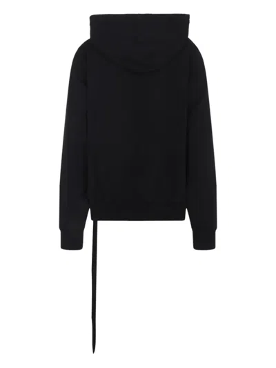Rick Owens Drkshdw Graphic Print Oversized Hoodie Drawstring In Black