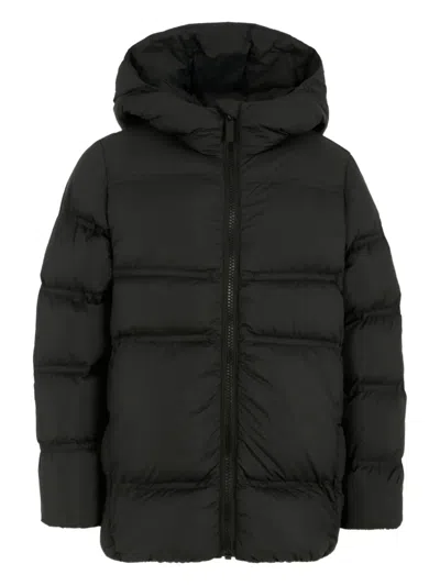 Colmar Black Down Jacket For Kids With Logo In Multi