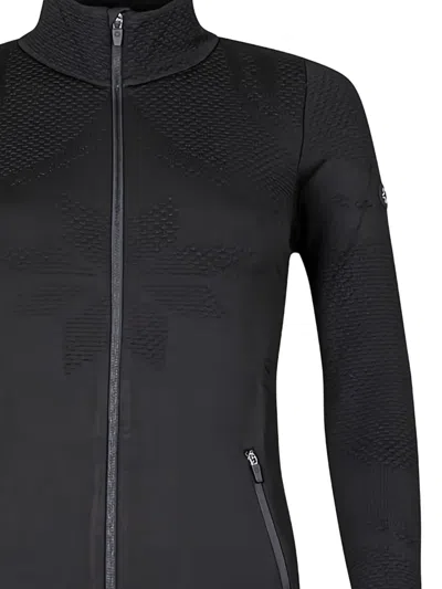 Newland Textured Zip-up Jacket In Black