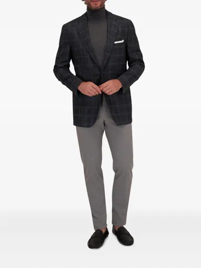 Fedeli Turtleneck Wool Sweater In Gray