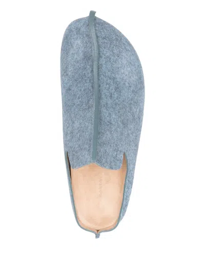 Jw Anderson Platform Suede Clogs In Blue
