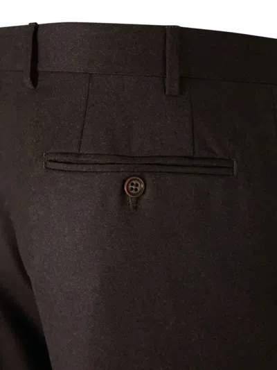 Canali Pressed-crease Trousers In Brown