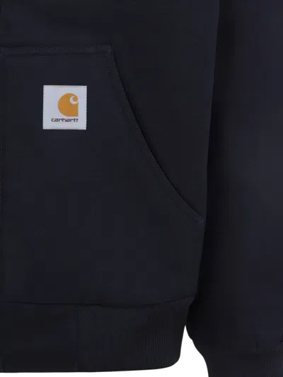 Carhartt Hooded Zip-up Jacket In Black