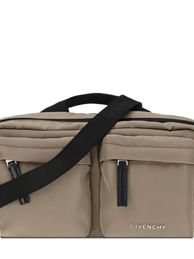 Givenchy Essential U Double-pocket Belt Bag In Brown