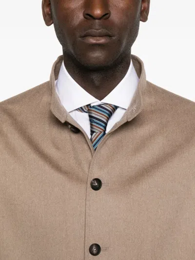 Tagliatore Patch-pocket Button-front Jacket In Brown