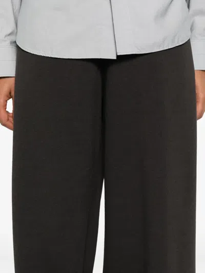 Lemaire Wool And Cotton-blend Wide-leg Pants In Black