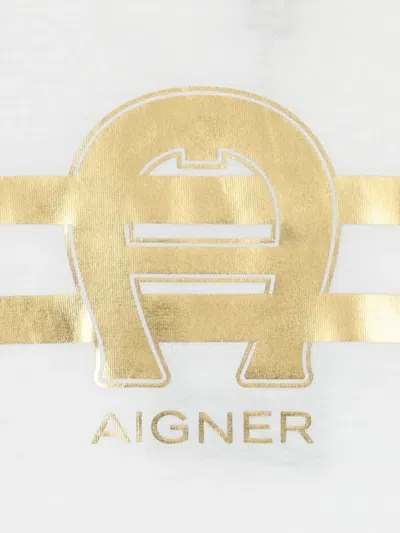 Aigner Logo-print T-shirt In White