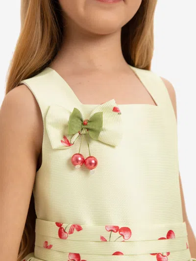 Dress & Fleur Girls Cherry Dress With Matching Bag In Green
