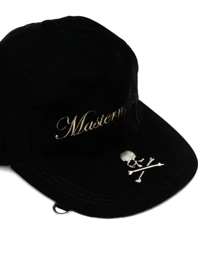 Mastermind Japan Skull-embroidered Cap In Black