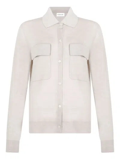P.a.r.o.s.h Buttoned Patch-pocket Cardigan In Neutral