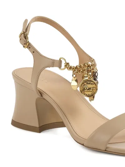 Chloé 55mm Charm-embellished Block-heel Sandals In Neutral