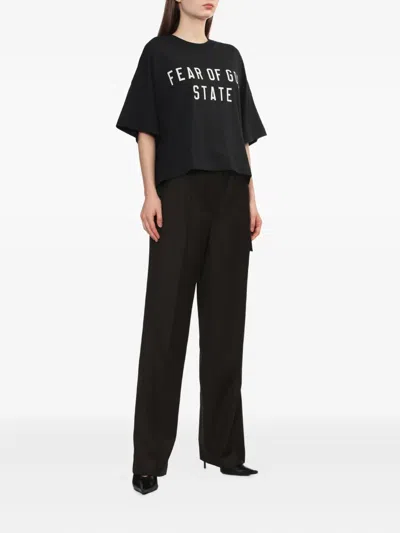 Essentials Graphic-print Top In Black