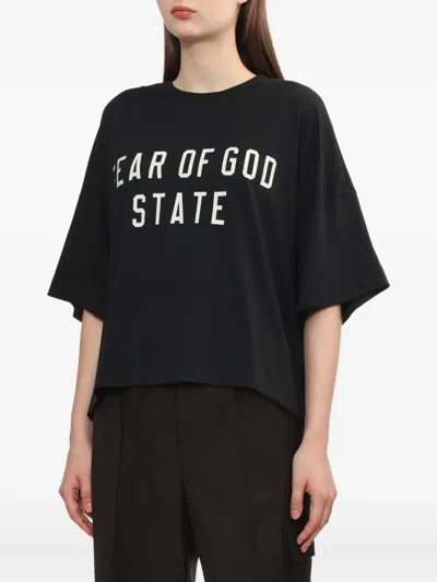 Essentials Graphic-print Top In Black