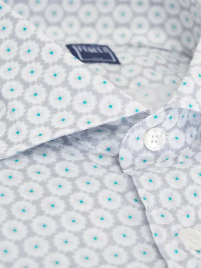 Fedeli Floral-pattern Shirt In Gray