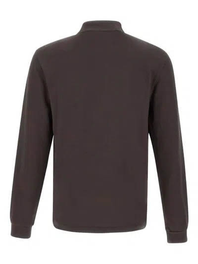 Lacoste Polo With Logo In Brown