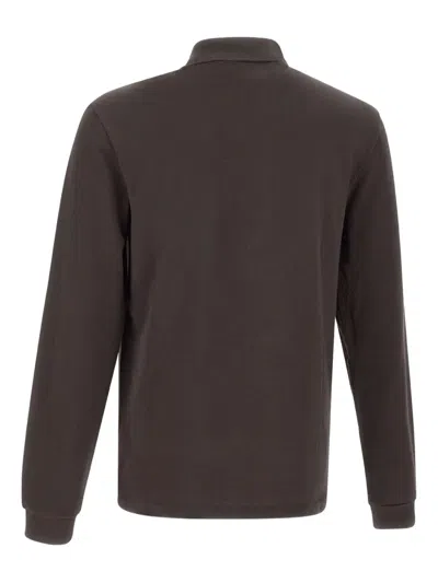 Lacoste Polo With Logo In Brown